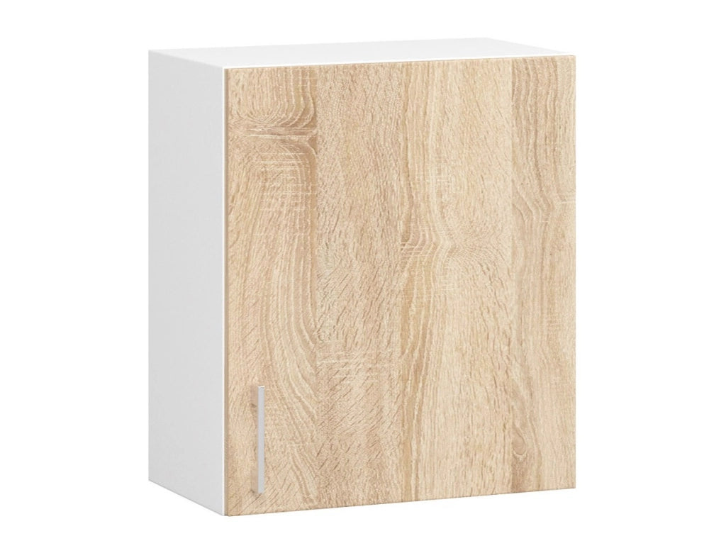 Mobile da cucina pensile sistema AKORD LIMA Bianco 50 cm 1 anta inserto frontale Sonoma Quercia 50x30,5x58 cm