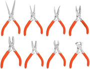 Kit di Tangenziale Mini per Collane - Set di 8 pezzi - Precisio per Hobby e Accessori - Color Arancione - Ideale per Lavori Elettronici - Adatto per