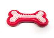 Gioco Pet Resistente Per Animali Domestici Con Effetti Sonori Modello Osso Rosso - 1 Pezzo - Rosso
