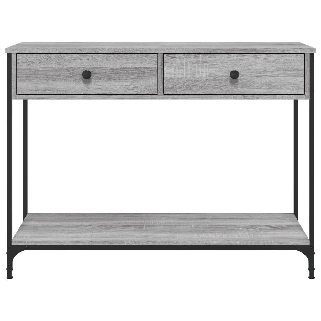 Tavolino Consolle | Tavolo d'Ingresso Grigio Sonoma 100x34,5x75cm Legno Multistrato