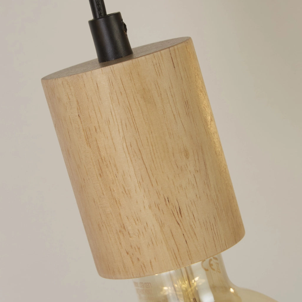 Lampadario Lineare Industrial-Nordico Spinoso Acciaio Nero Marrone 5 Luci E27
