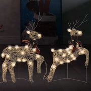 Renne di Natale 2 pz Oro 40 LED