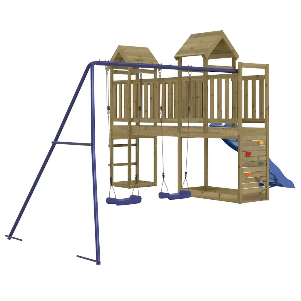 Set da Gioco da Esterno in Legno di Pino Impregnato