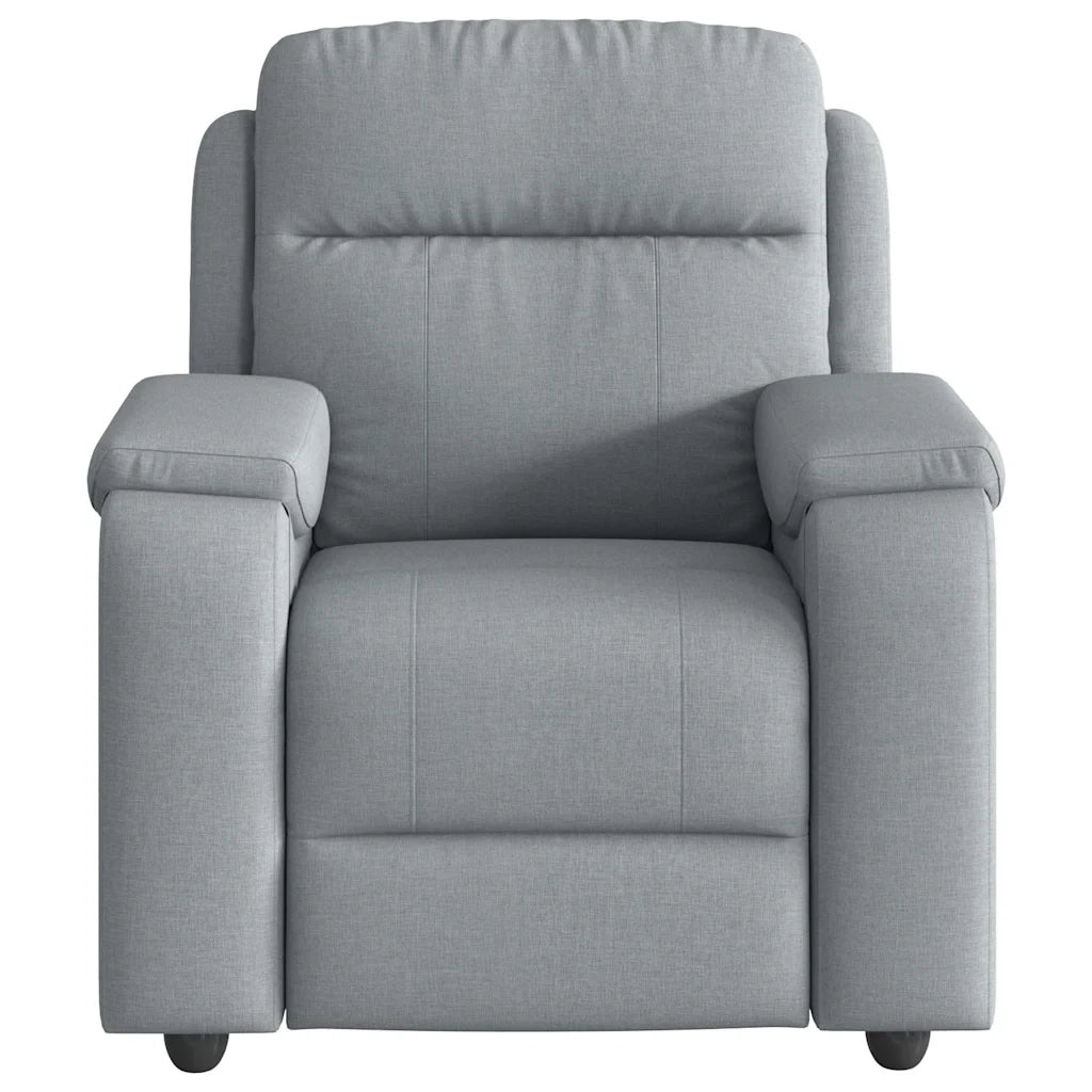 Divano Sedia-Poltrona Reclinabile in Tessuto Grigio Chiaro 873975