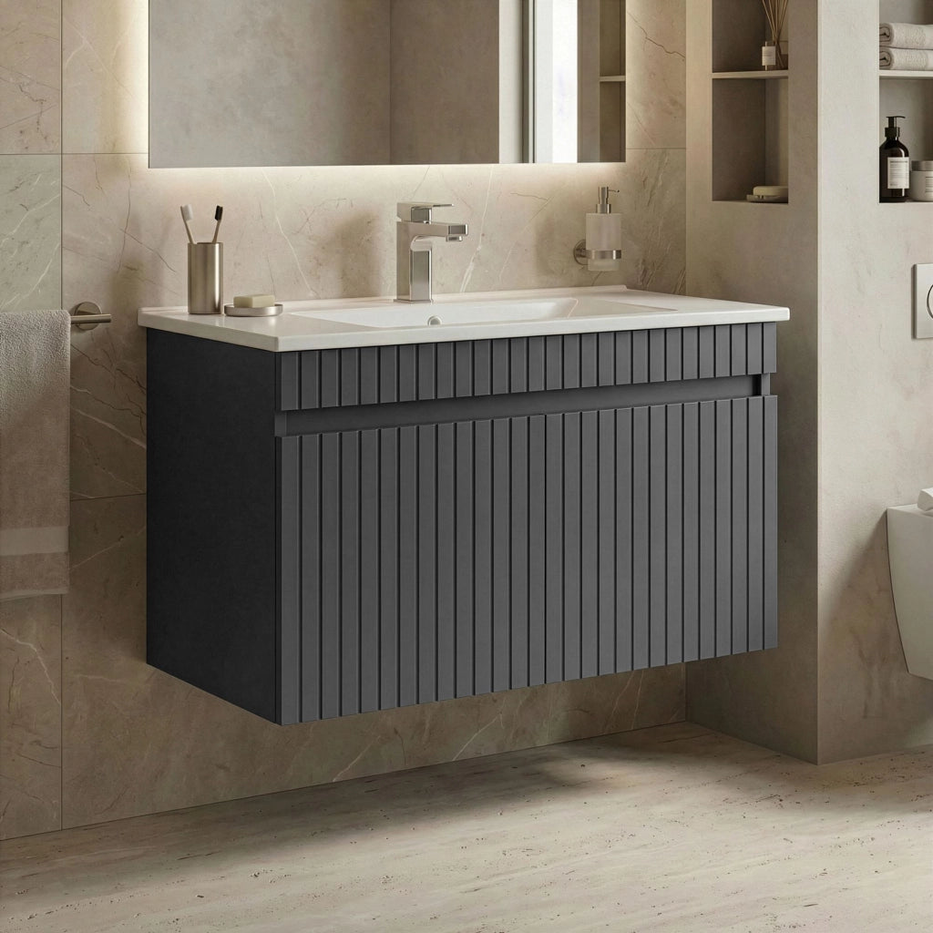 Mobile lavabo "Tivoli 85" - 85 x 45 x 57 cm - Antracite opaco