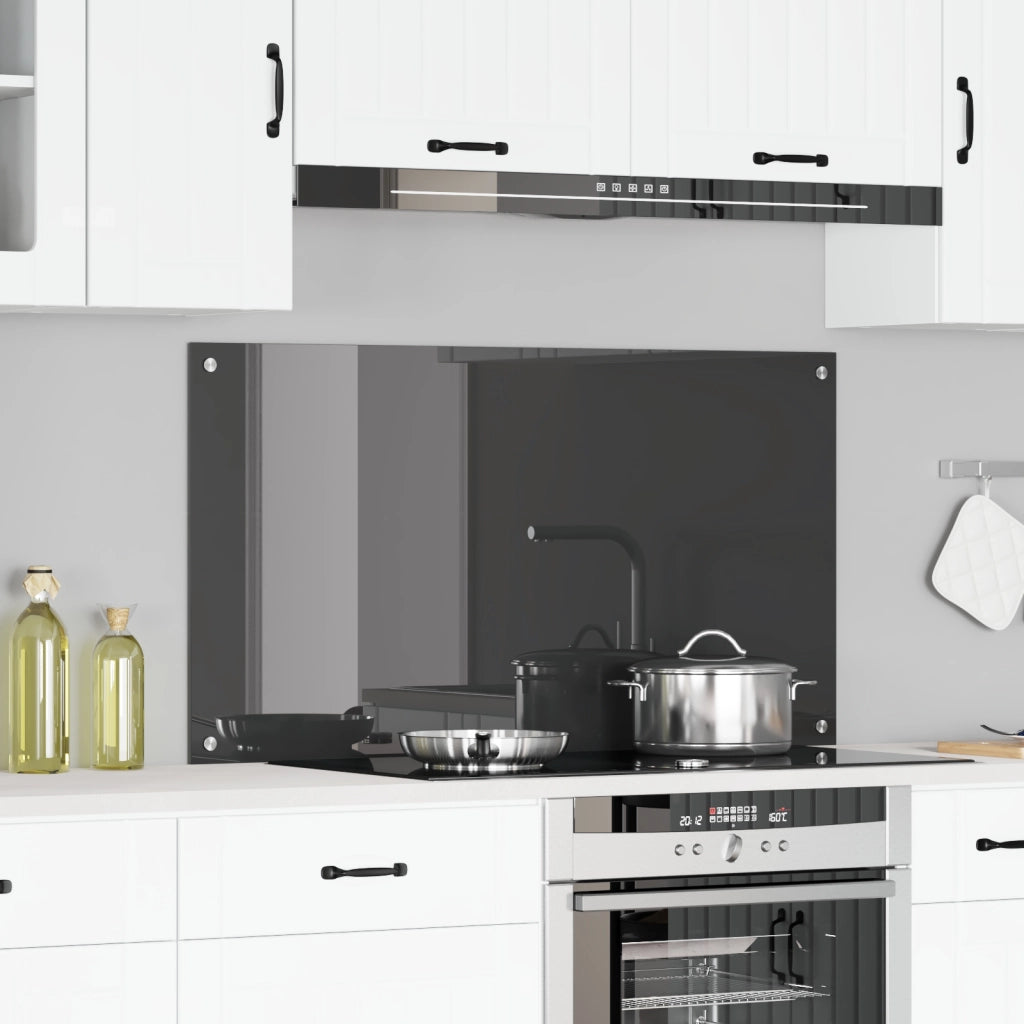 Schienale da cucina  grigio scuro 110x60x0,6 cm in vetro temperato