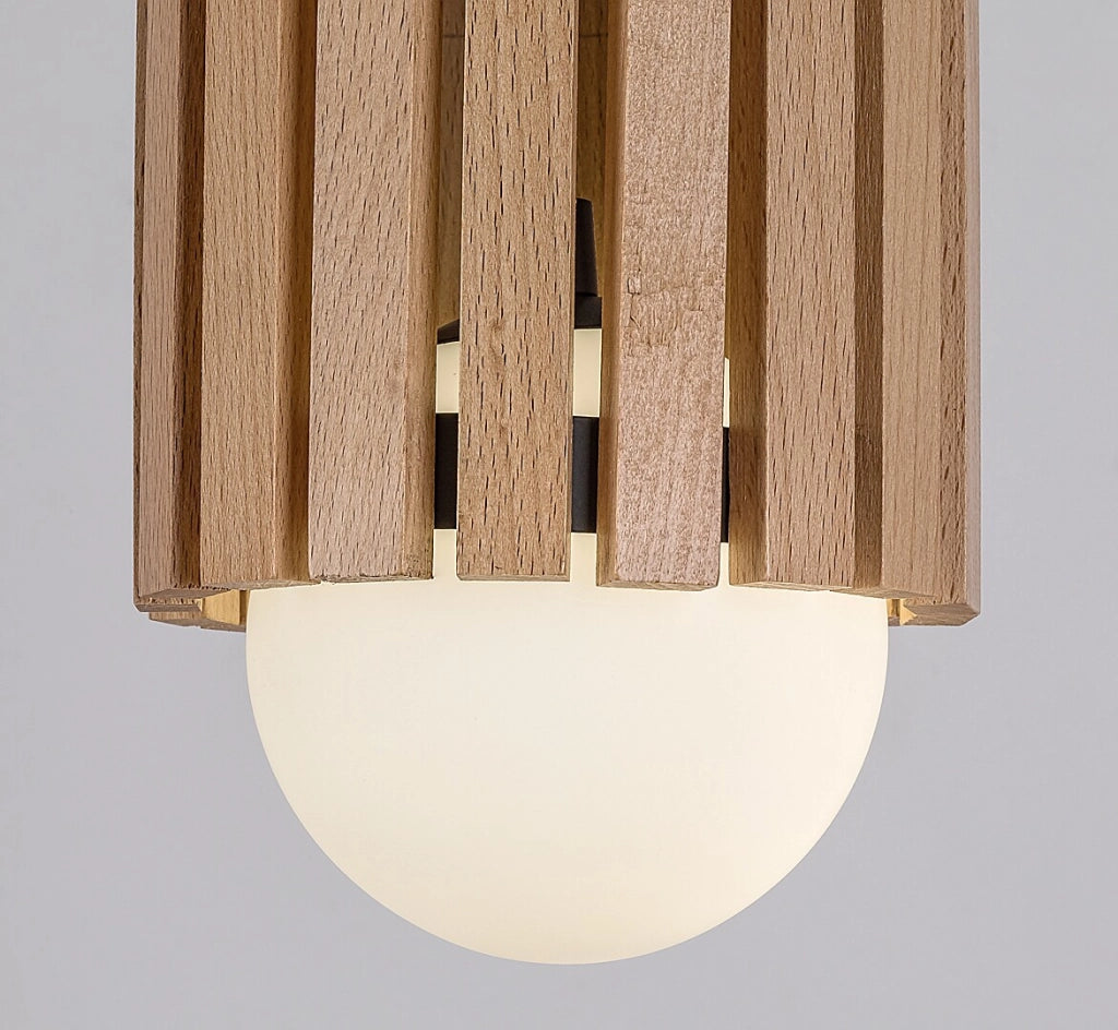 Lampada sospesa Noxelle 1xG9 sfera nera legno Rabalux