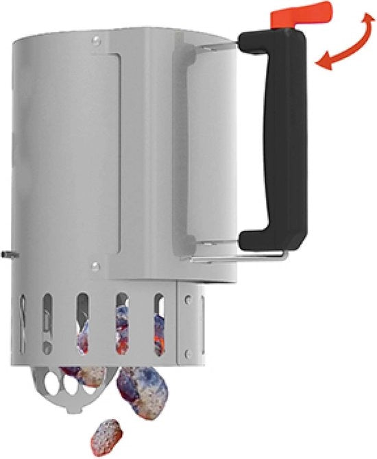 Starter per barbecue a housetskool con safe-drop per una preparazione veloce di housetskool - Accessorio per barbecue, Acciaio inossidabile, 16,5x27,5cm
