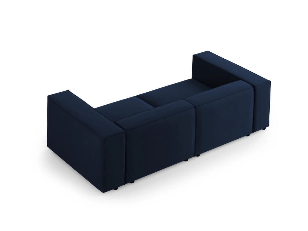 Cosmopolitan Design - Divano "Arendal" 3 posti in velluto blu reale 
