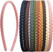 Set di cinture per capelli colorate sottili con denti da 10 pezzi per donne e ragazze Lavatrice