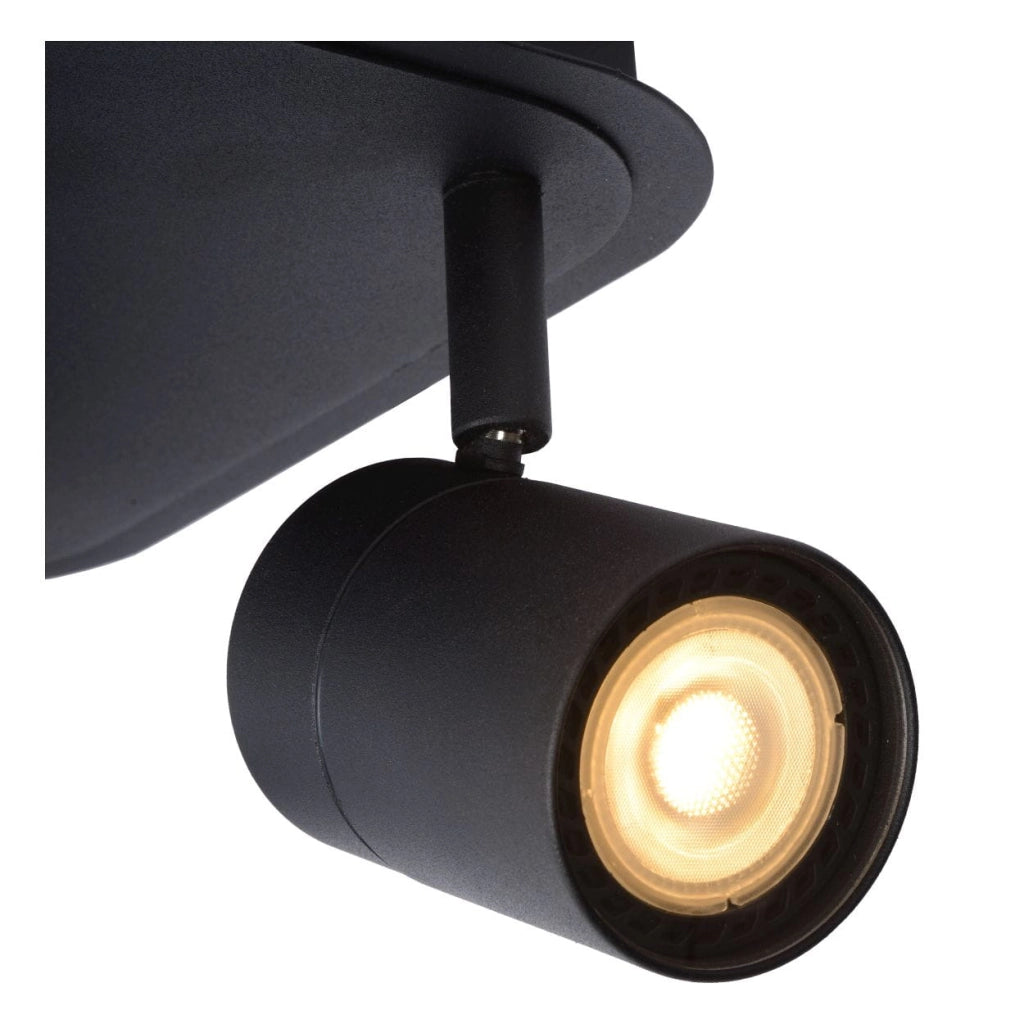 Plafoniera spot Lucide Lennert 4xGU10 5W nera IP44