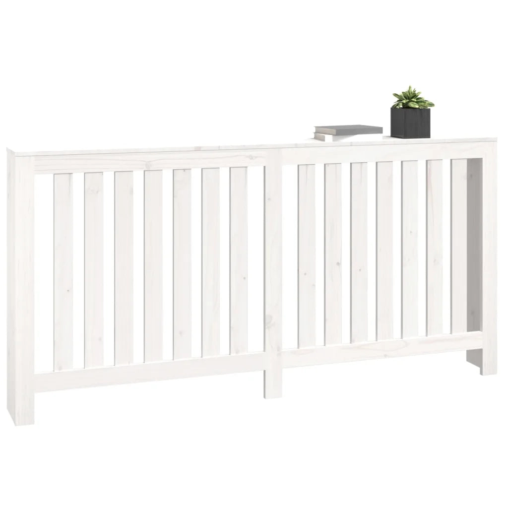 Copertura Termosifone Bianca 169x19x84 cm Legno Massello Pino 822582