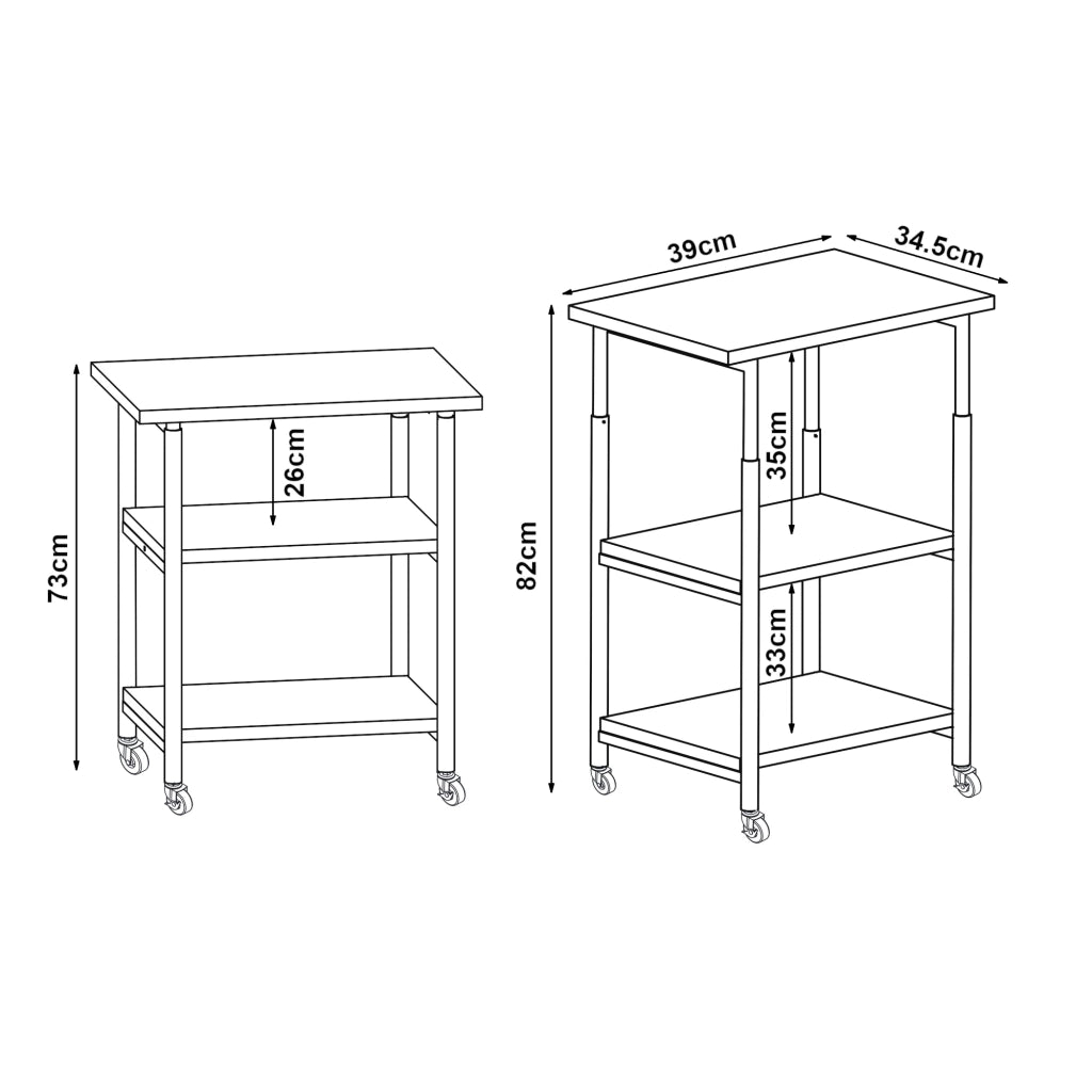 Supporto per stampante con ruote 82 x 39 x 35 cm bianco 03_0010704
