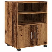 Mobiletto con Ruote Legno Antico 60x48x81 cm in Truciolato CFW7355363