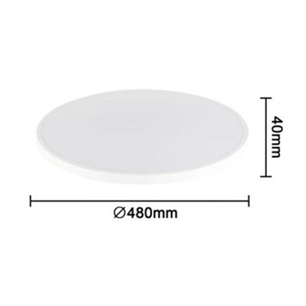 Trade Shop - Applique Da Muro Parete Led Rotondo 42watt Ip44 Tre Temperature Luce Es-pn480-3c -