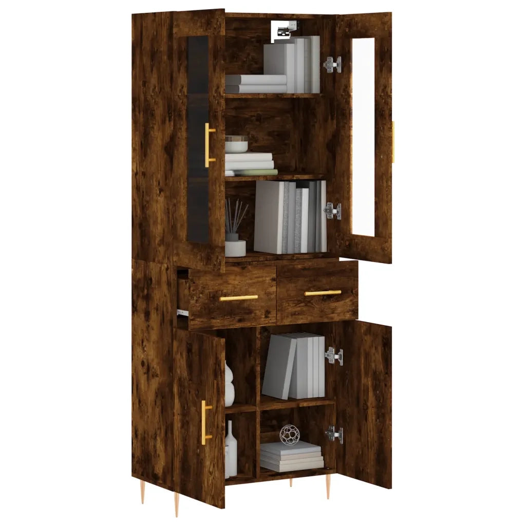 Credenza Rovere Fumo  69,5x34x180 cm in Legno Multistrato 3198526