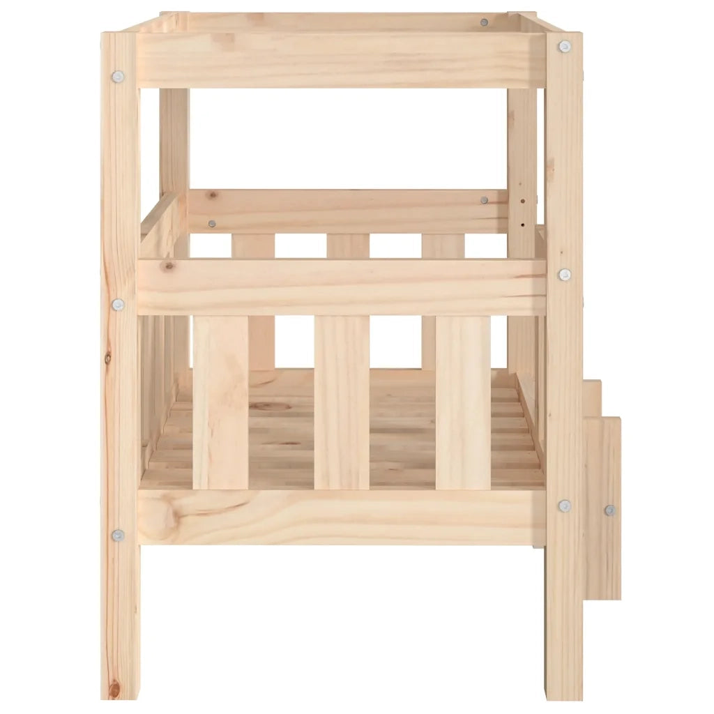 Cuccia per Cani 65,5x50,5x70 cm in Legno Massello di Pino 822372