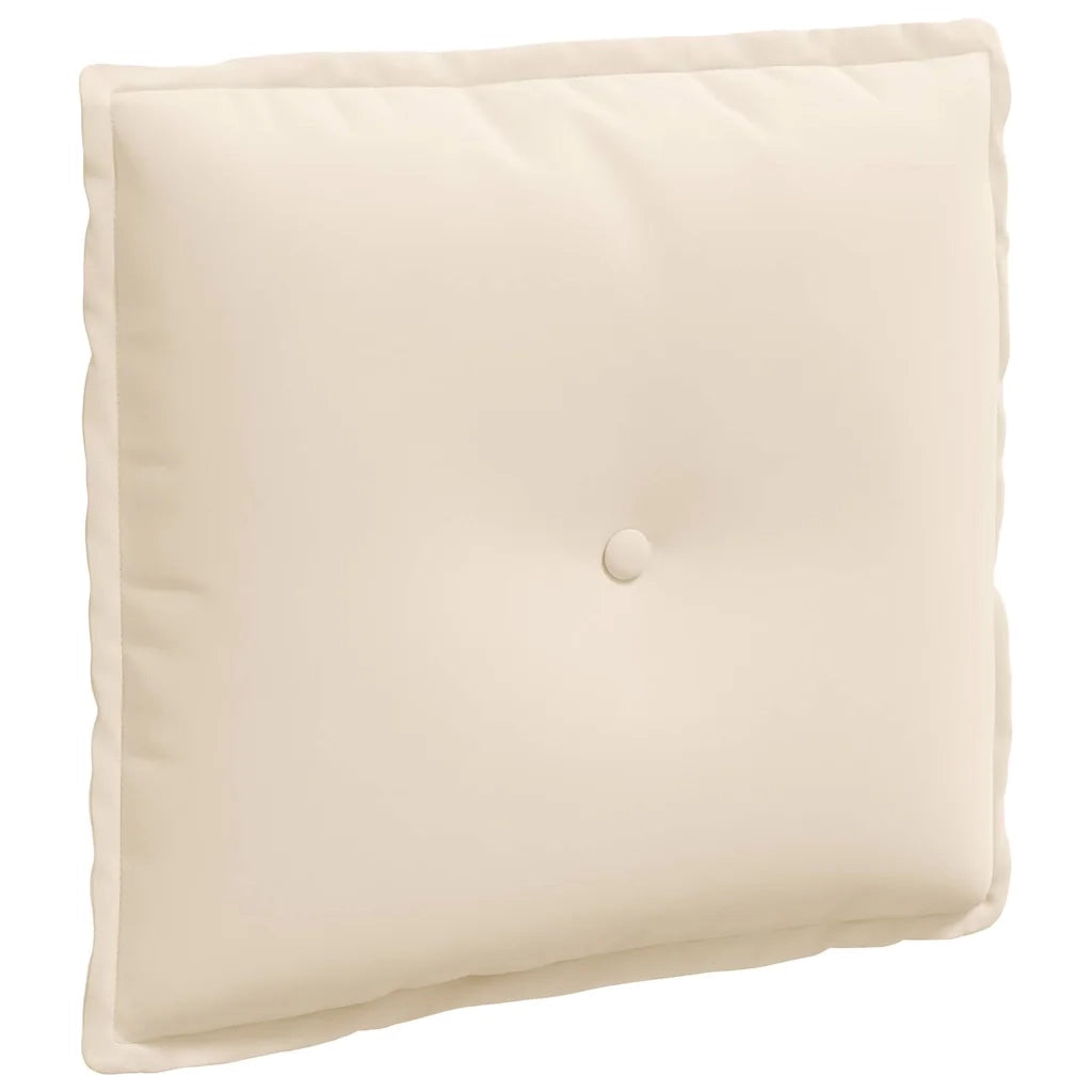 Cuscino per Schiena Beige 50 x 45 cm Tessuto in Microfibra
