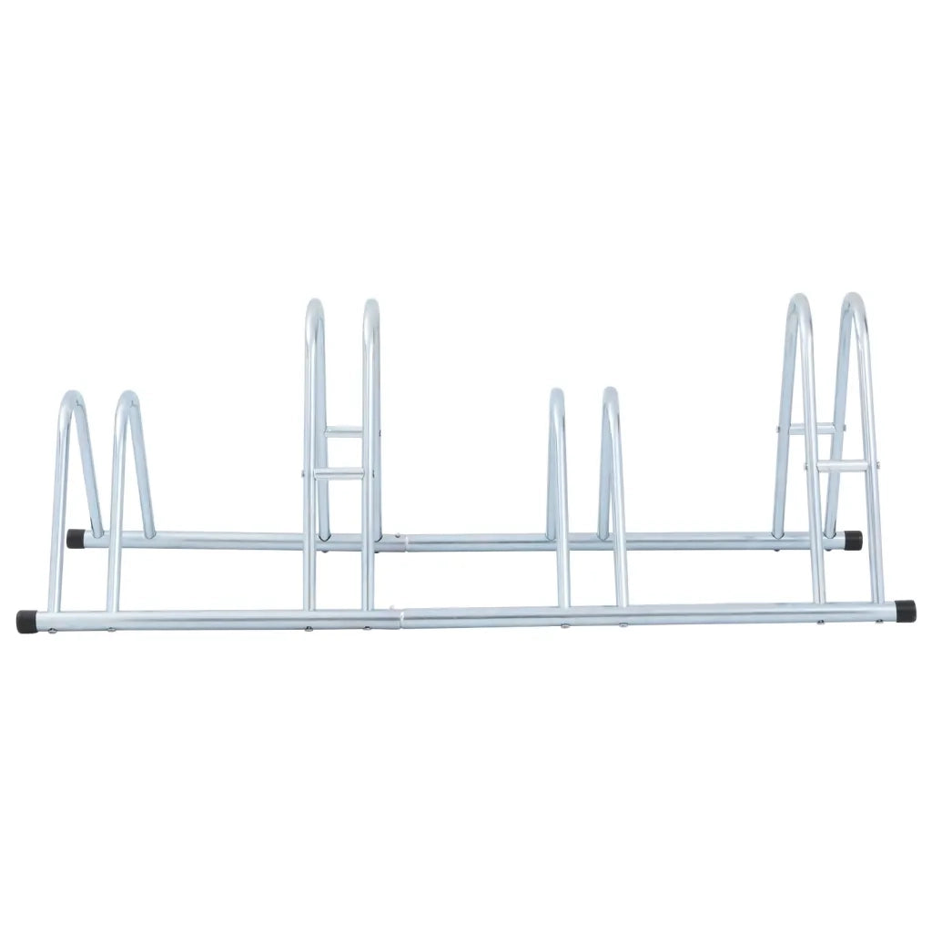 Supporto per 4 Bici da Pavimento Autoportante Acciaio Zincato CFW7912134