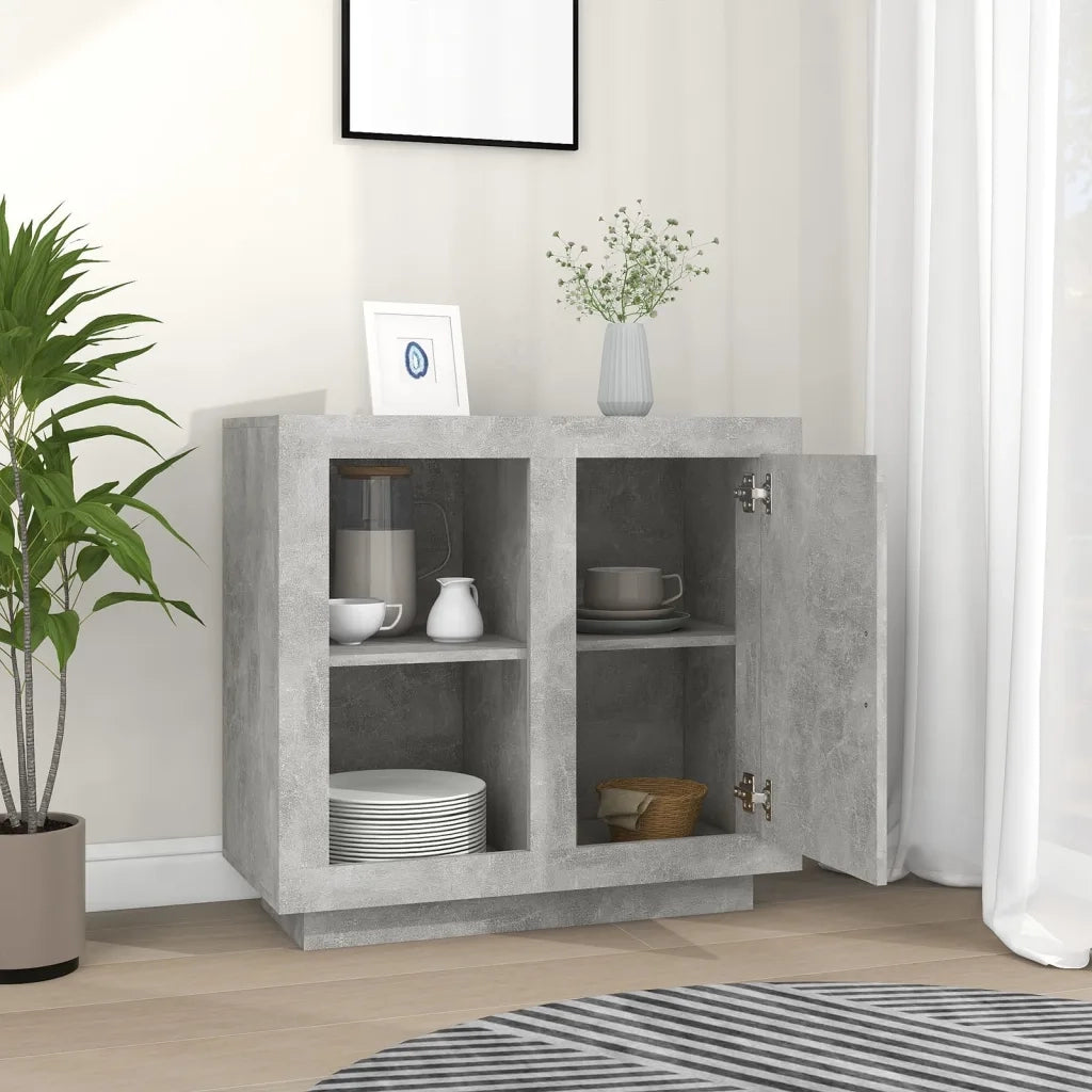 Credenza | Madia | Buffet da pranzo | Armadio da pranzo Grigio Cemento 80x40x75 cm