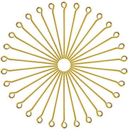 Orecchini in metallo dorato 24K - 35 mm - Creazioni personalizzate - Gioielli fai da te - Pendenti - Componente di connessione per gioielli - Pennelli per gioielli