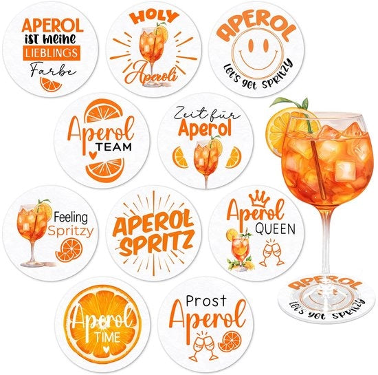 Sostegni per Aperol - set da 10 - velluto - 10 cm