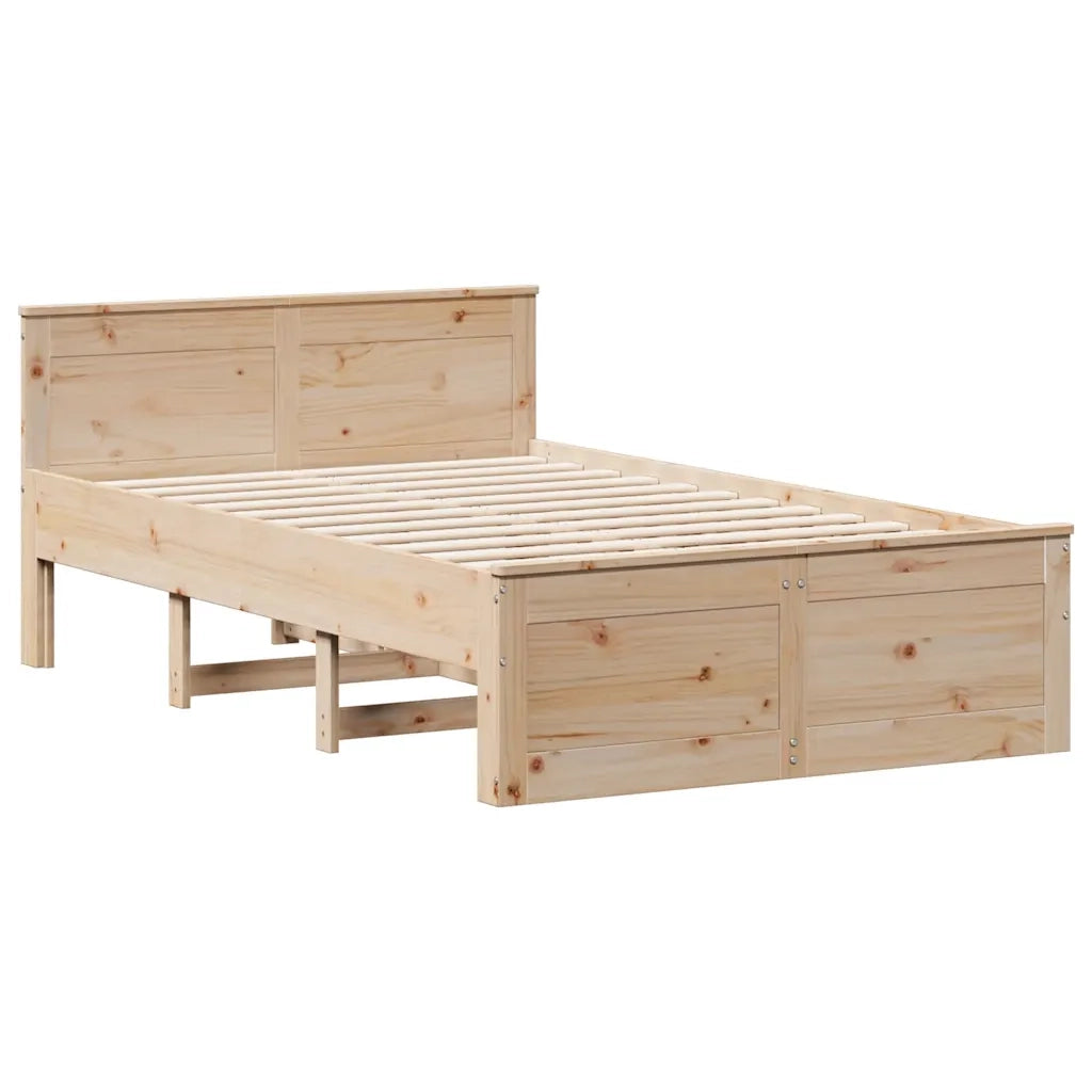Letto Libreria senza Materasso 135x190 cm in Legno di Pino 3308936