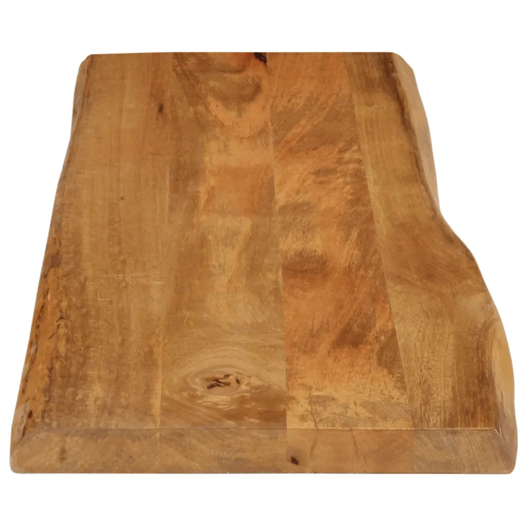Piano Tavolo 140x40x3,8 cm Bordi Vivi in Legno Massello Mango 370783