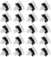 Clip per Panoramica Auto 20 pezzi - Clip per Portiera Universale - PVC - Bianco - Duraturo e Impermeabile - Clip per Portiera