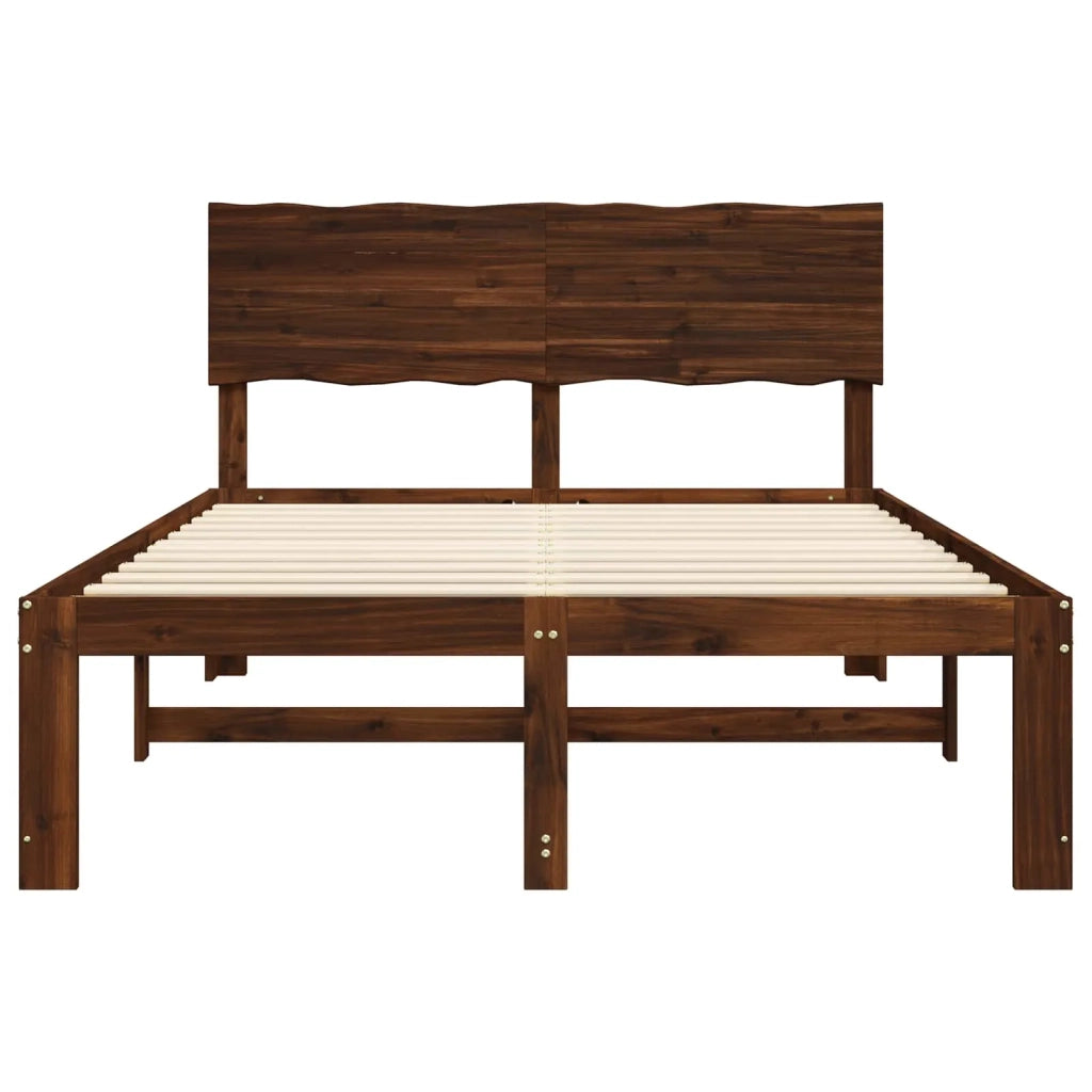 Letto matrimoniale con testiera ROSTOCK Marrone Scuro 903335