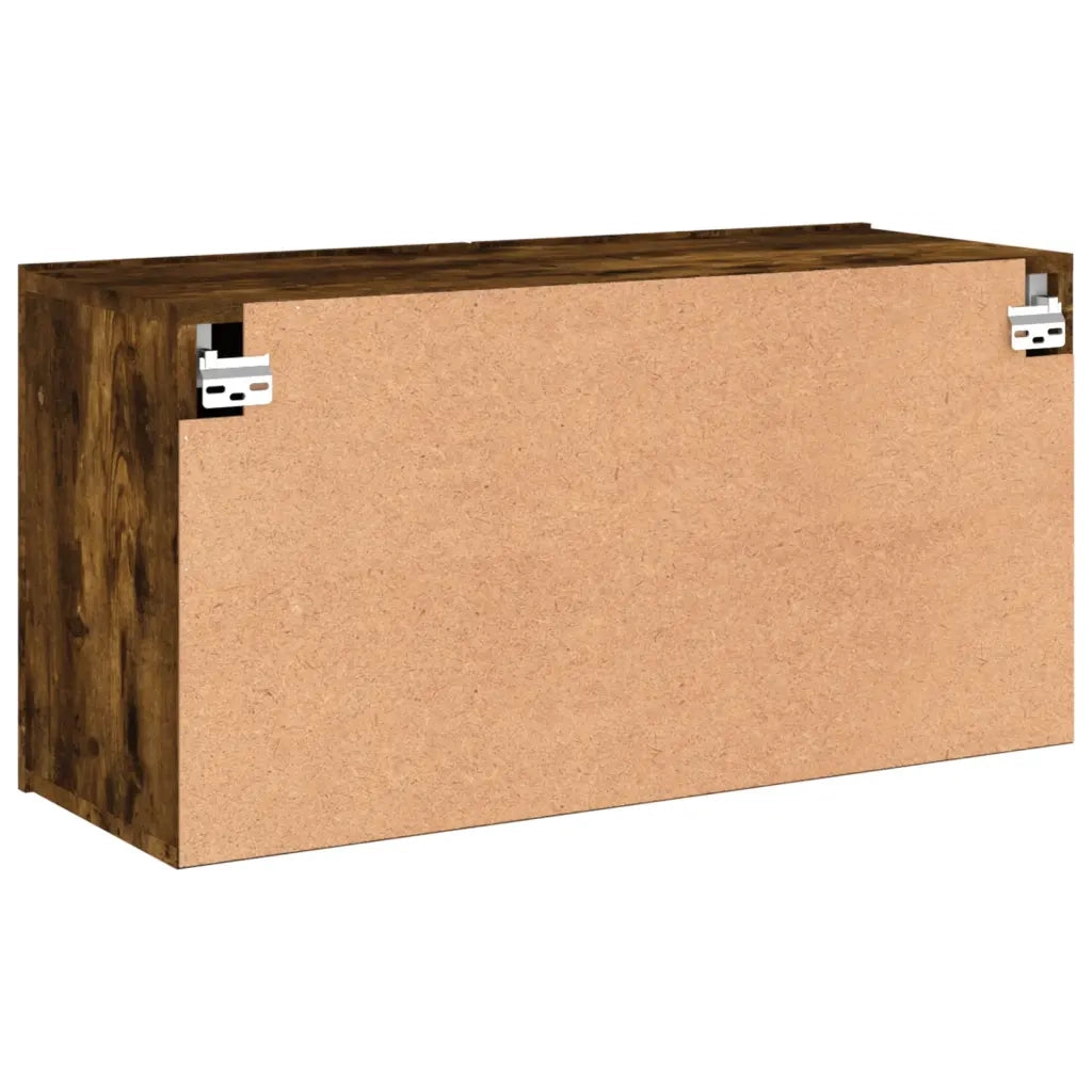 Mobile TV a Parete Rovere Fumo 80x30x41 cm 836960