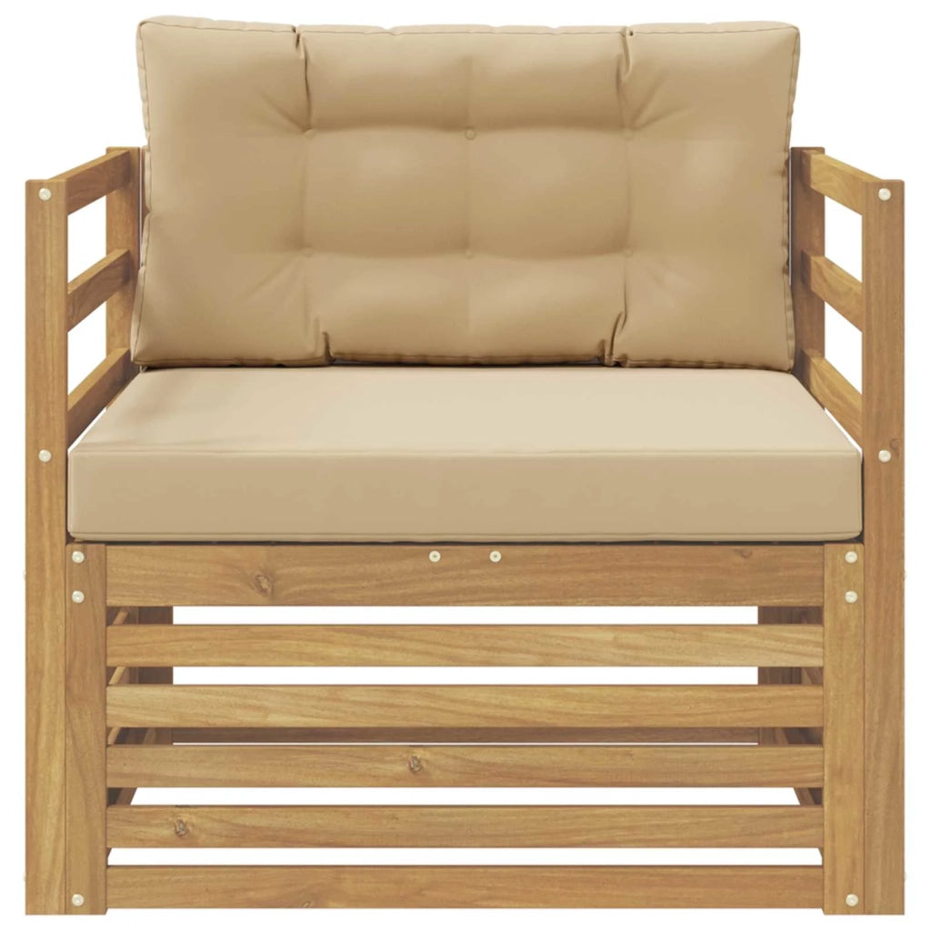 Divano da esterno Bianco e Beige