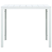 Tavolino da Salotto Bianco 78x78x74 cm HDPE Aspetto Legno 47881