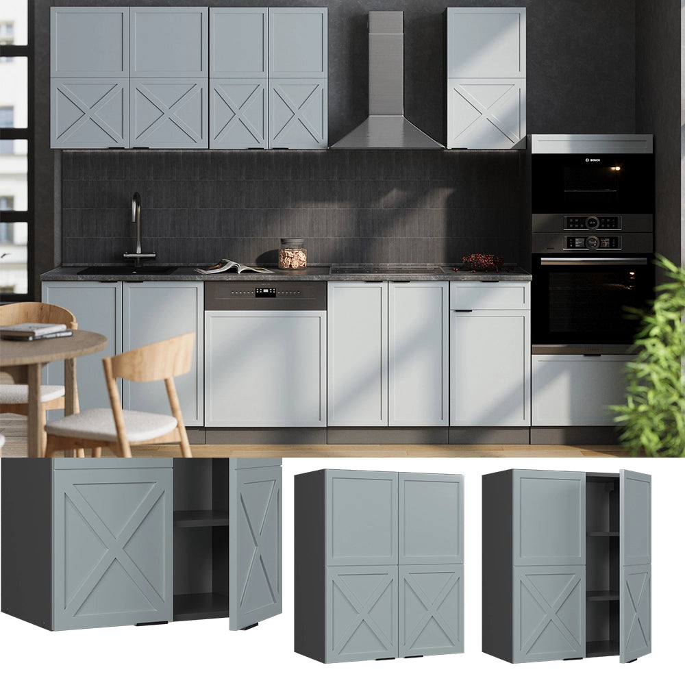 Vicco Pensile da cucina Blu-grigio chiaro 60 cm