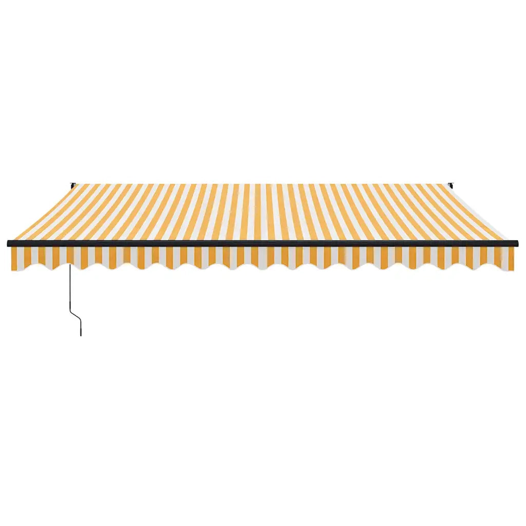 Tenda Sole Retrattile Gialla e Bianca 4x3 m Tessuto e Alluminio 3154458