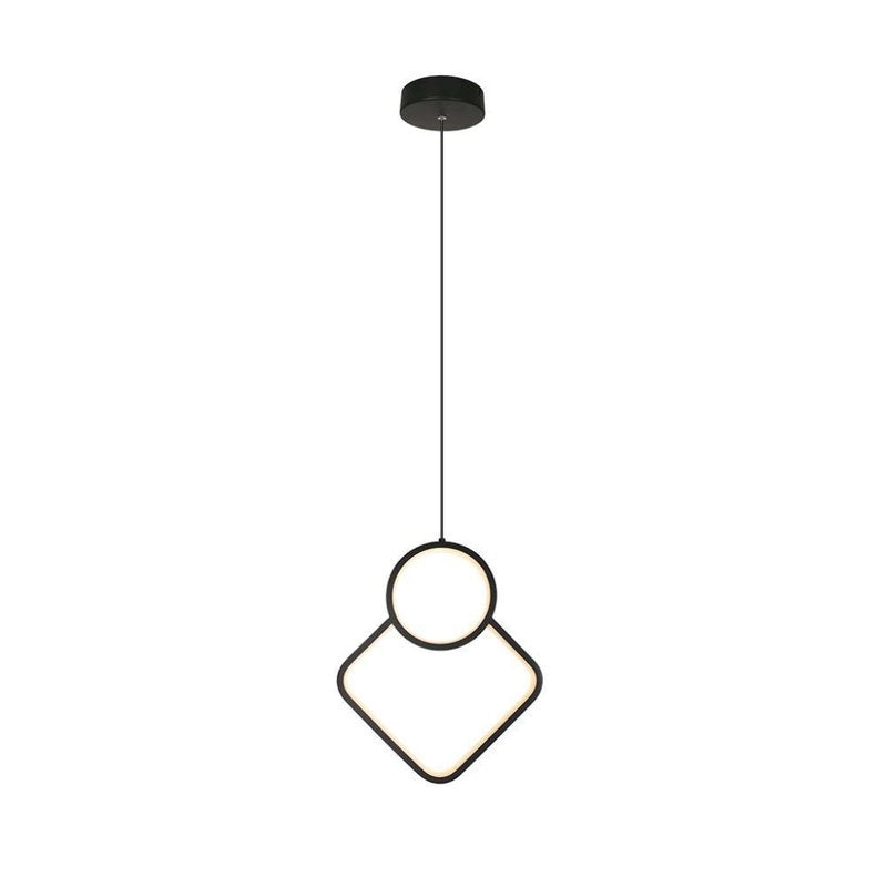 Lampadario LED a Sospensione 12W dal Design Moderno 28*196cm Colore Nero 4000K SKU-14999