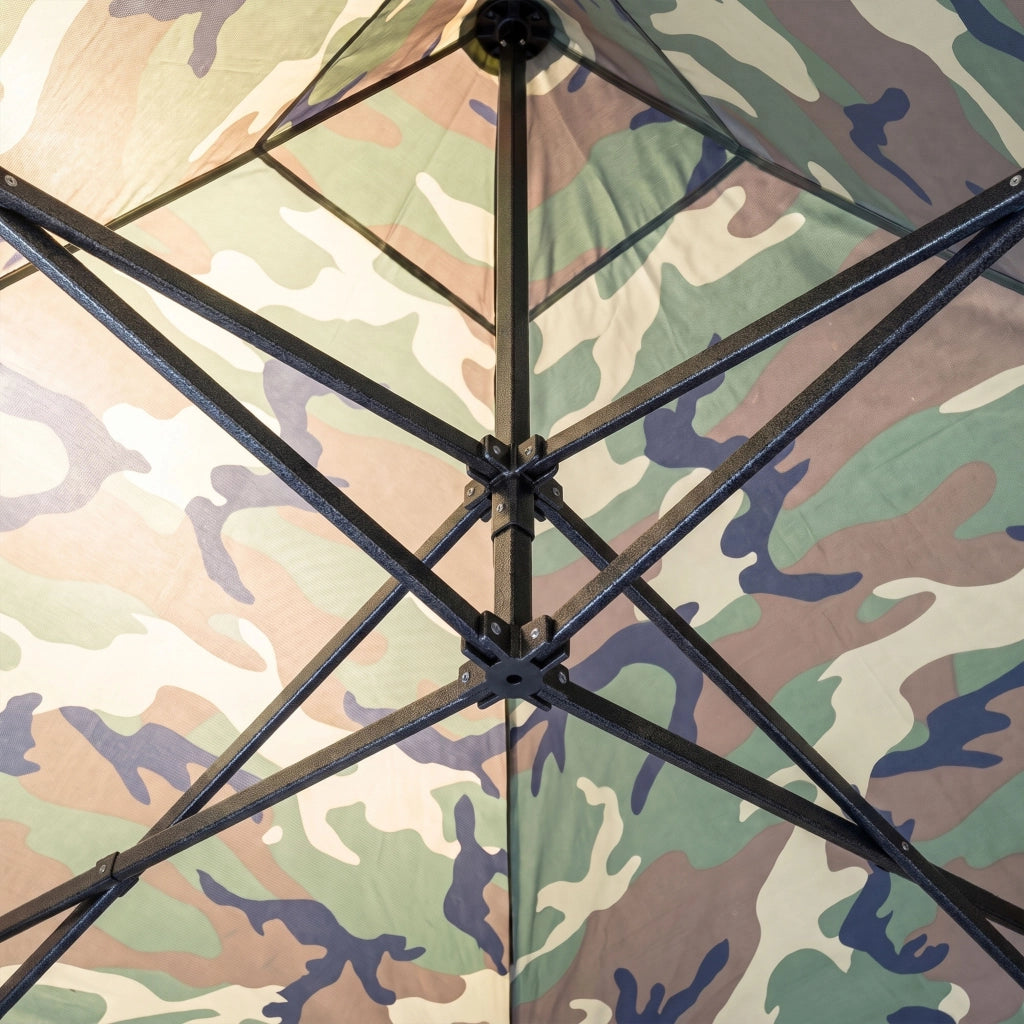 Gazebo A Fisarmonica 3x3 m da Giardino  Pieghevole in Acciaio Camouflage
