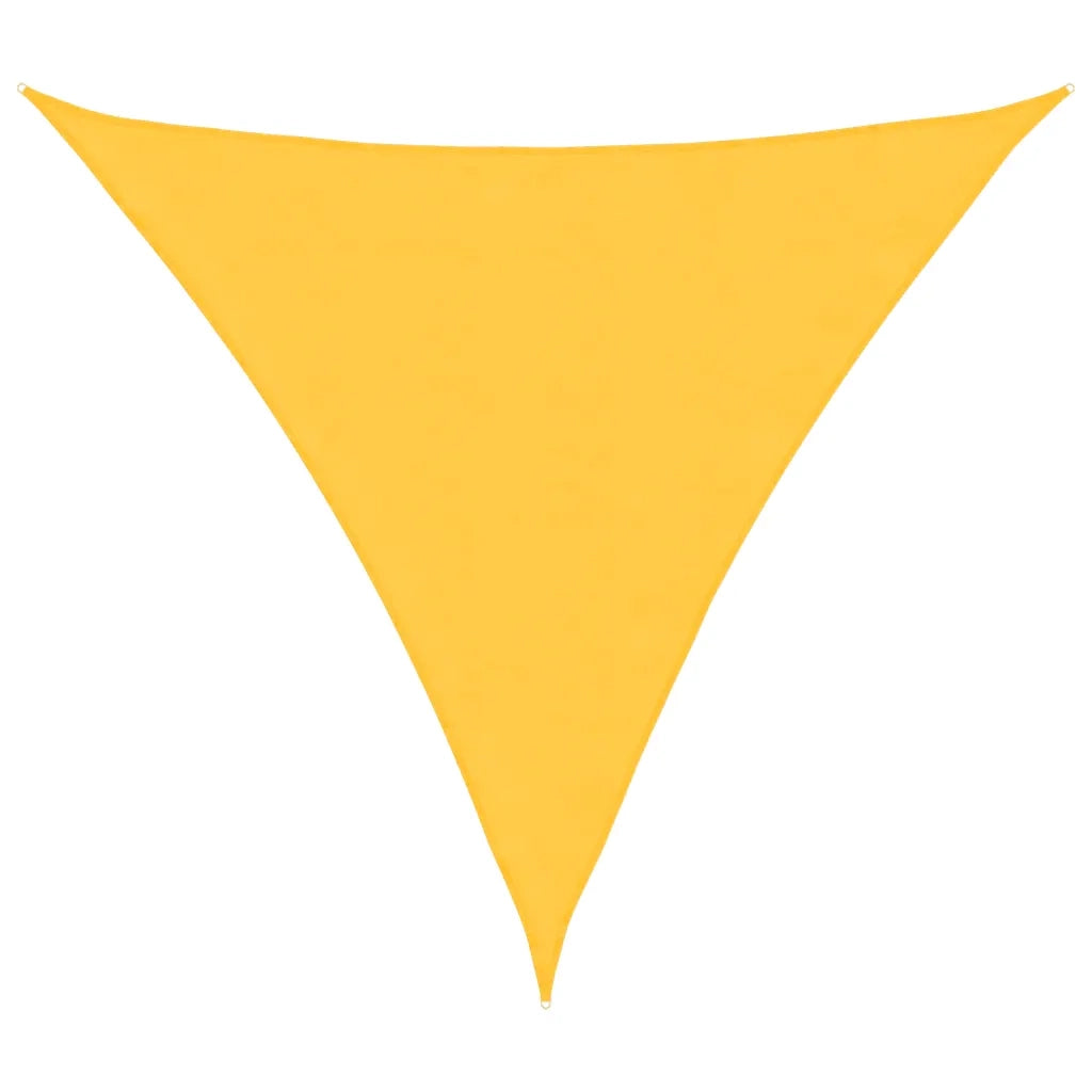 Parasole a Vela Oxford Triangolare 4x4x4 m Giallo