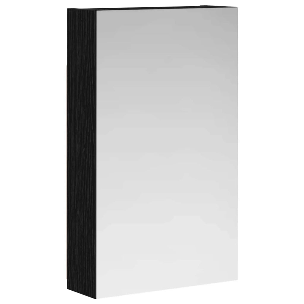Mobiletto per specchio da bagno Rovere Nero 30 x 10,5 x 50 cm