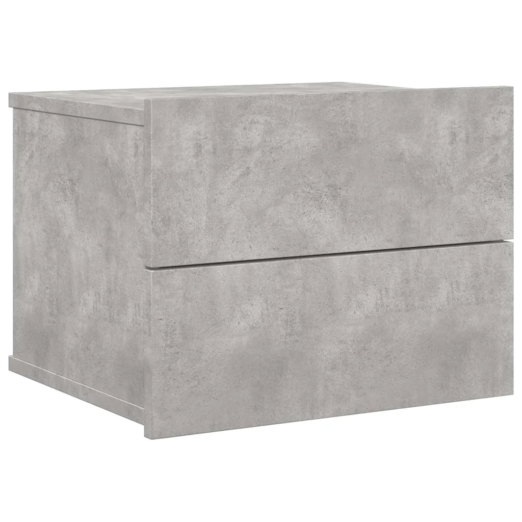 Comodino | Armadio da Notte | Mobiletto da notte Grigio Cemento 40x30x30 cm in Legno Multistrato