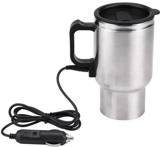 Cucinatore di acqua per viaggio - 450 ml - Acciaio inossidabile - Per auto e campeggio - 12 V - Utile per la strada
