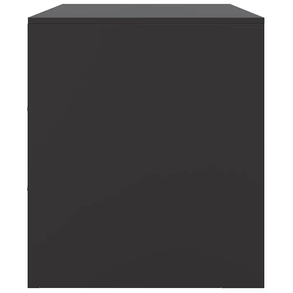 vidaXL Mobili TV 2 pz Neri 67x39x44 cm in Acciaio
