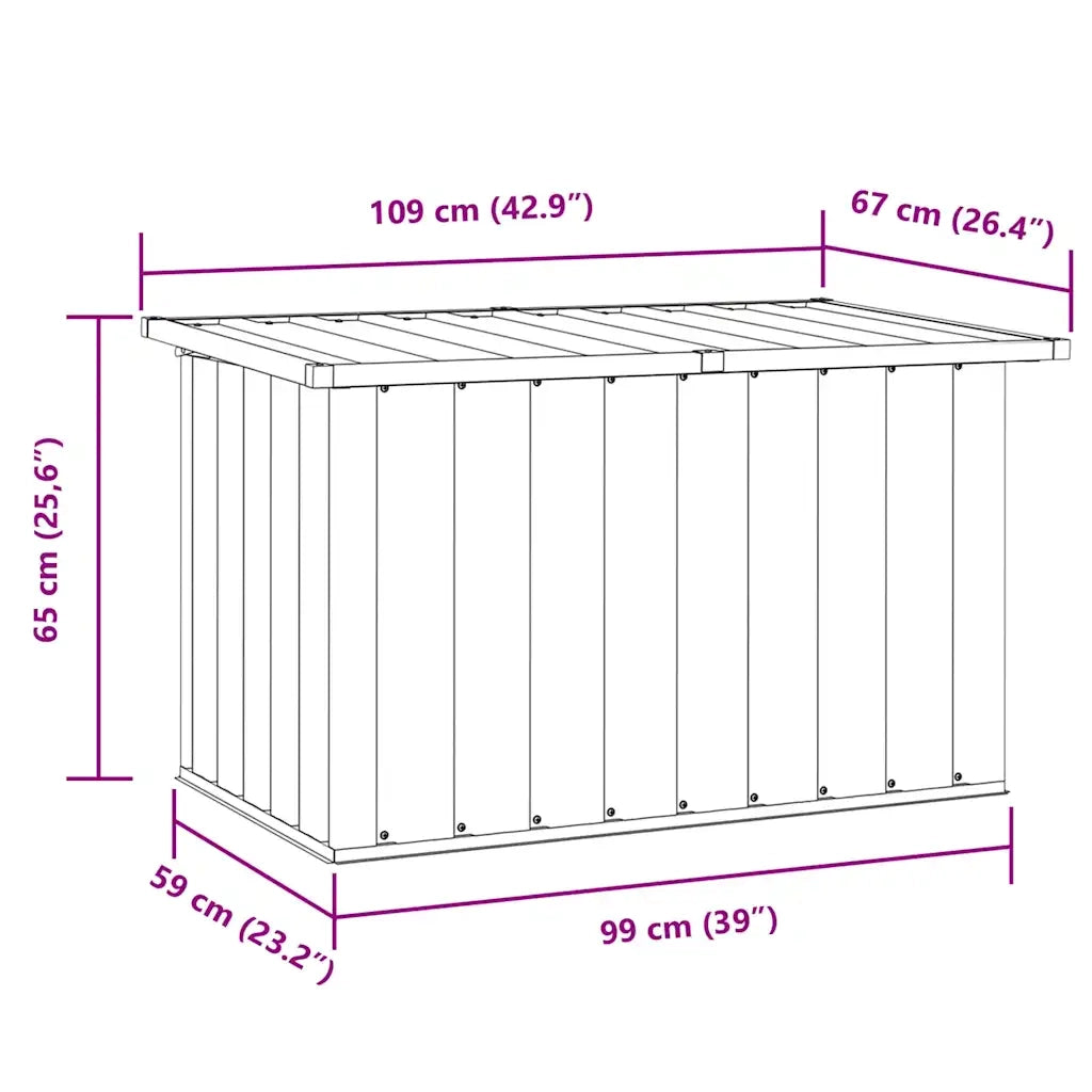 Baule da giardino verde 109x67x65 cm CFW7476099