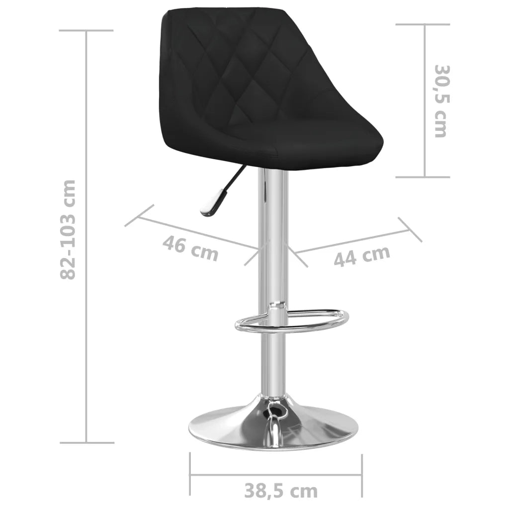 Sgabelli da Bar 2 pz Neri in Similpelle cod mxl 67244
