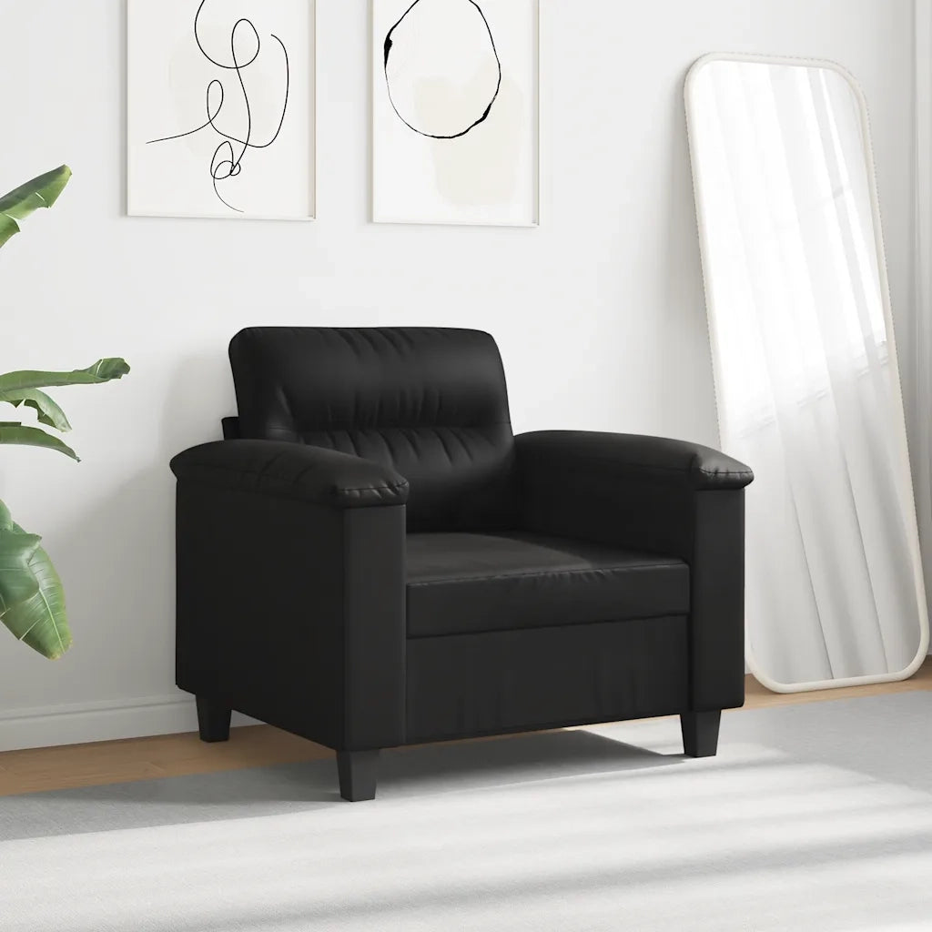 Poltrona Nera 60 cm in Microfibracod mxl 85446