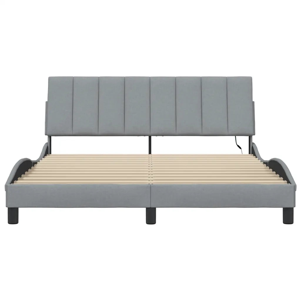 Giroletto senza Materasso Hanko Grigio Chiaro 160x200 cm Tessuto 3310468