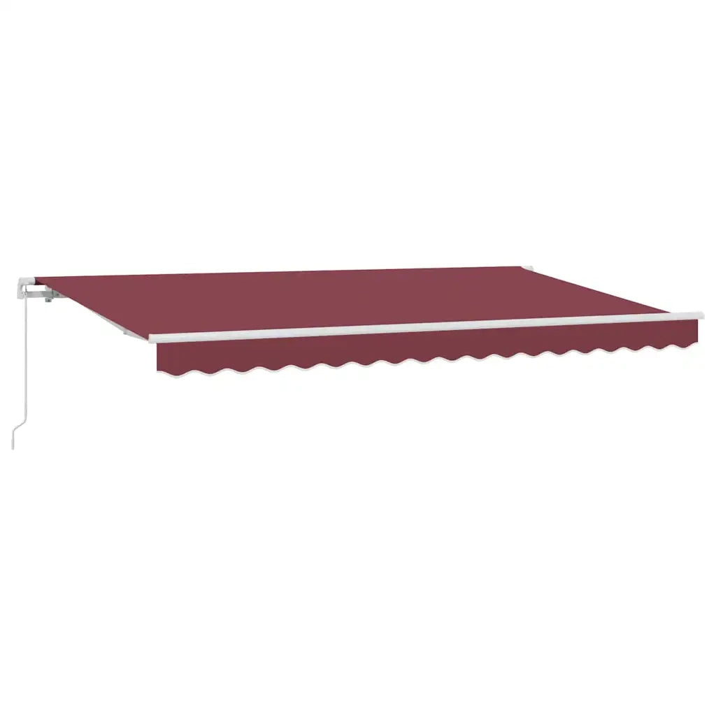 vidaXL Tenda Retrattile Borgogna 350 x 200 cm Poliestere e Alluminio