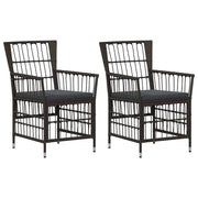 Sedie da giardino 2 pz Nero 42025127