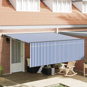 Tenda Retrattile Blu e Bianco 400 × 300 cm 3330488