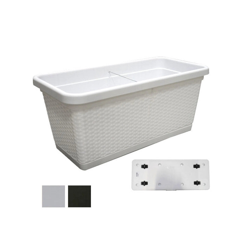 Vaso Natural Rett. Bianco 80X40 H 34 Stefanpl